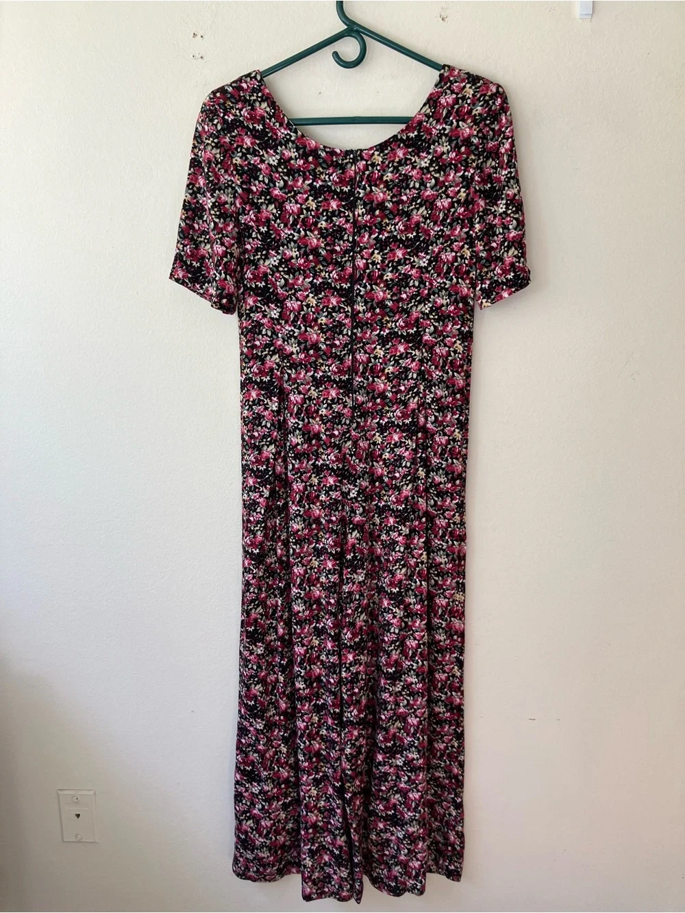 Vintage '90s Jeffrey & Dara Wide Leg Floral Jumpsuit Long Romper Grunge S/M